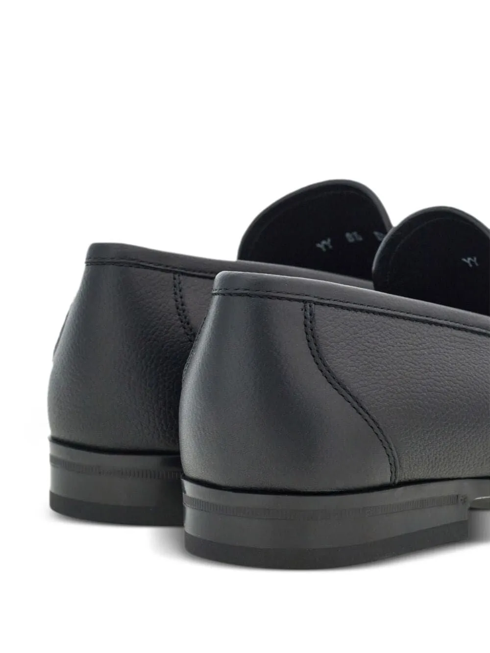 FERRAGAMO Men's Black Leather Moccasins