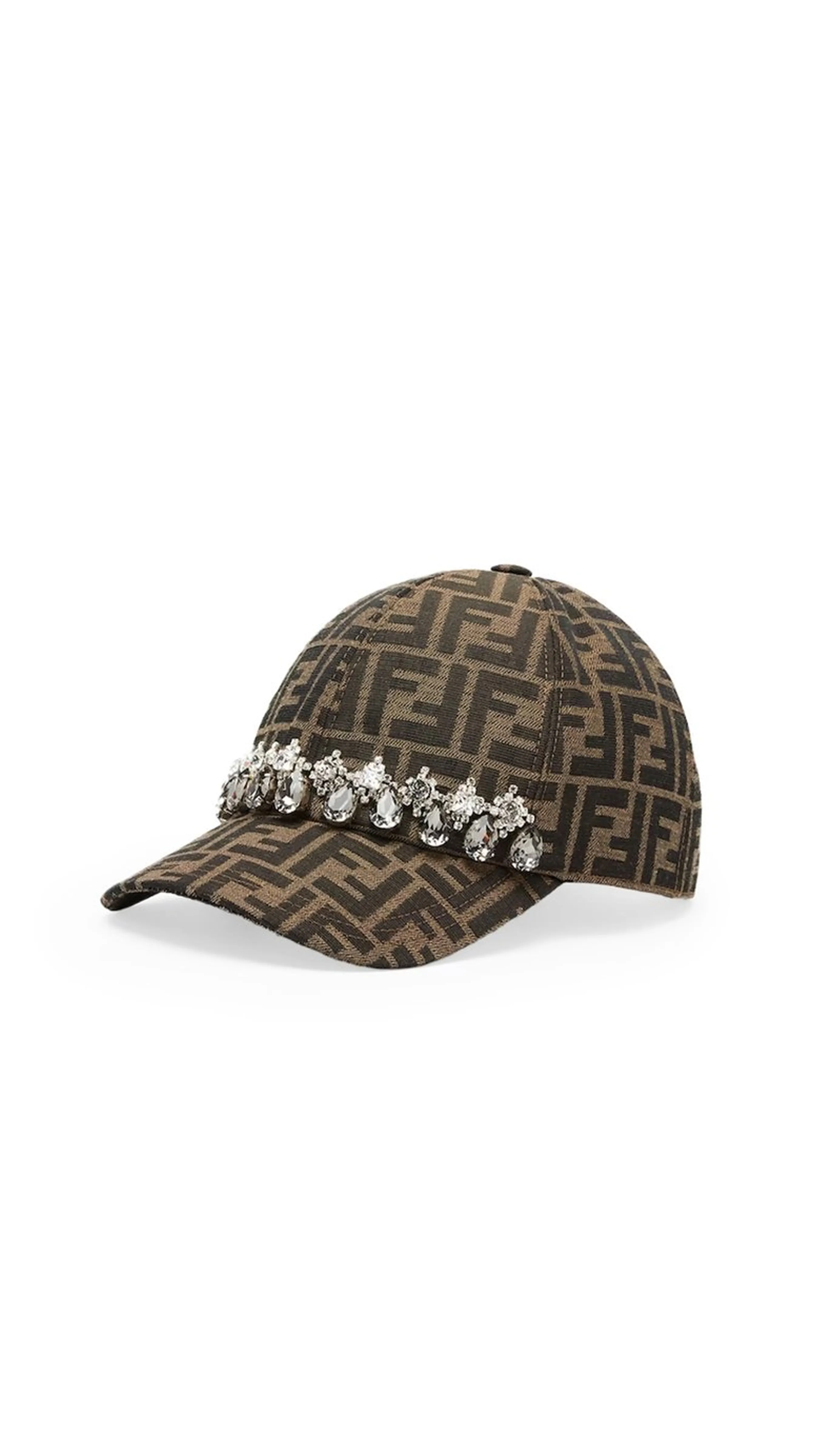 FF Baseball Hat with Rhinestones - Brown