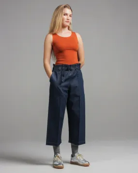 Flat Denim Pants