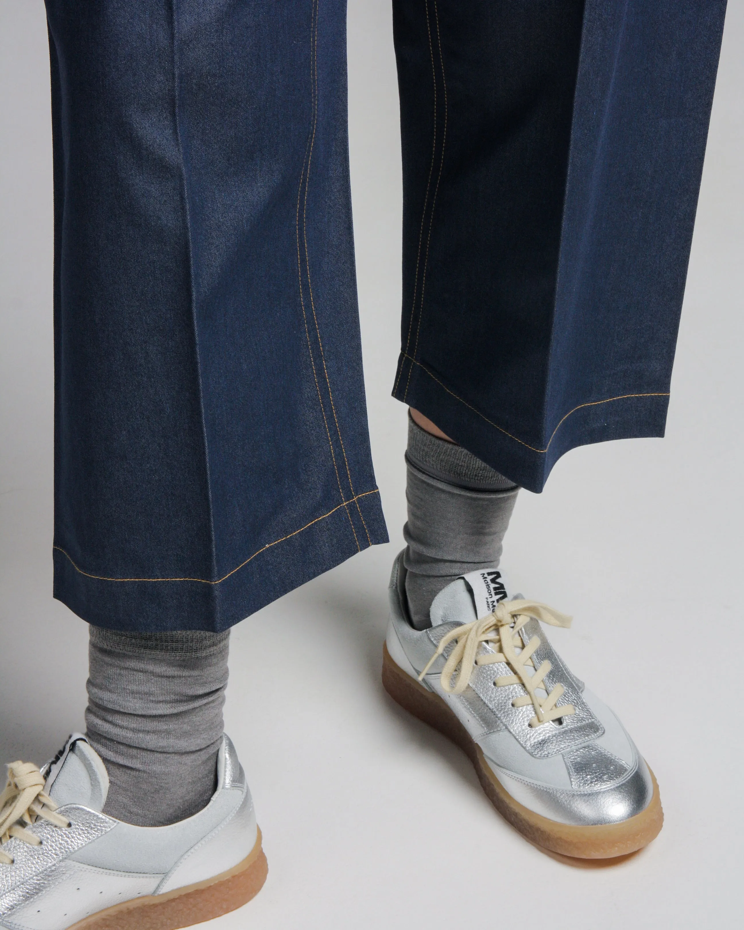 Flat Denim Pants