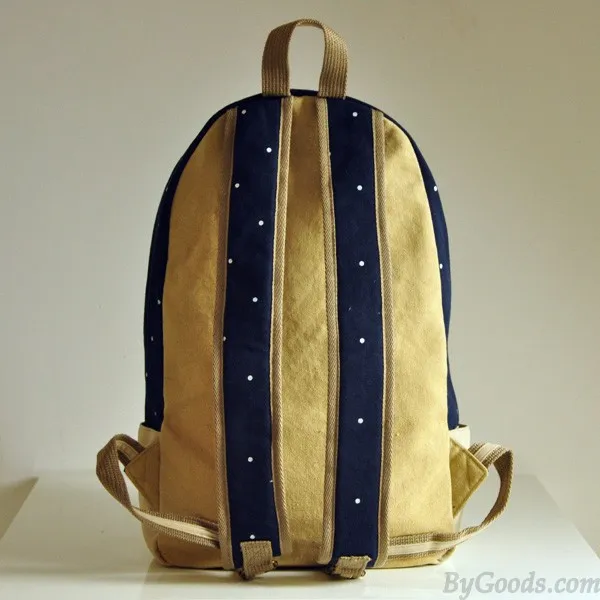 Fresh Cute Dot Print Canvas Backpacks