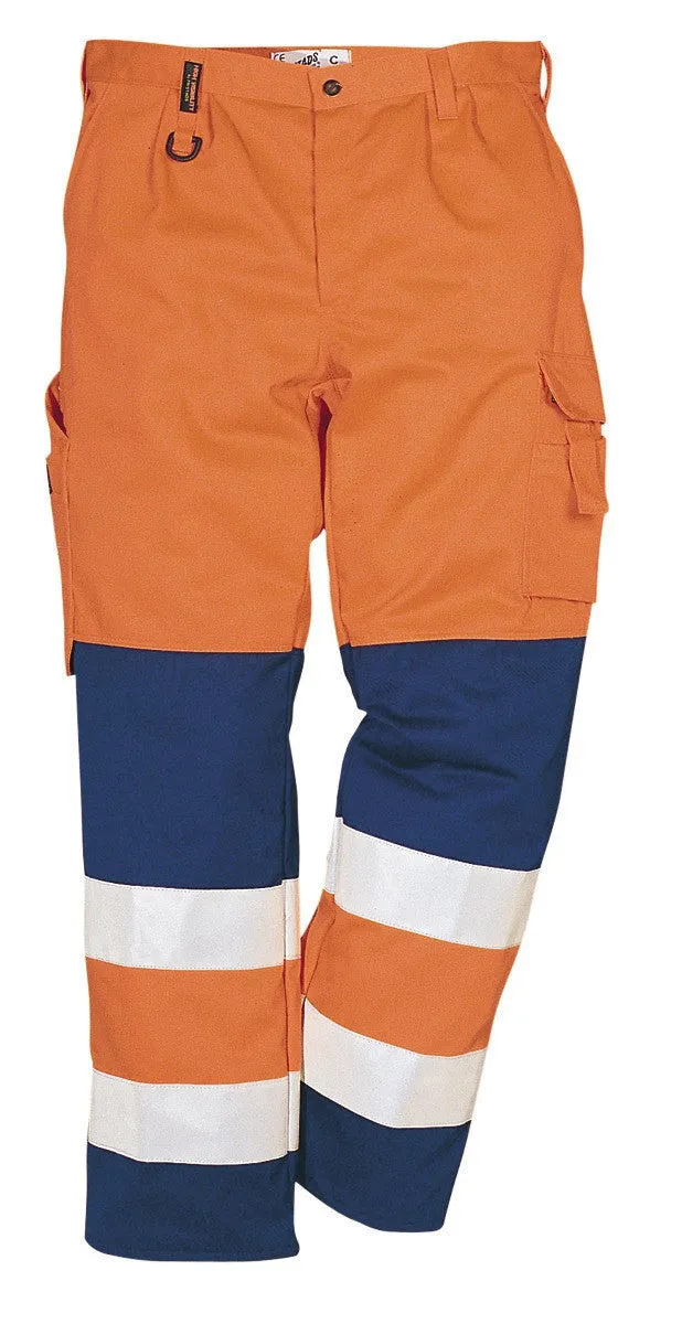 Fristads Plu-243 Trousers  Orange / Navy