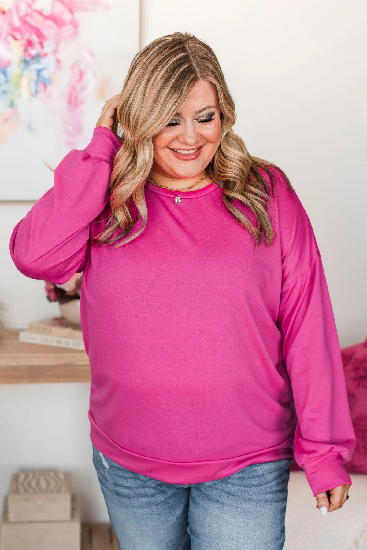 Fuchsia Knit Top for Loving Memories