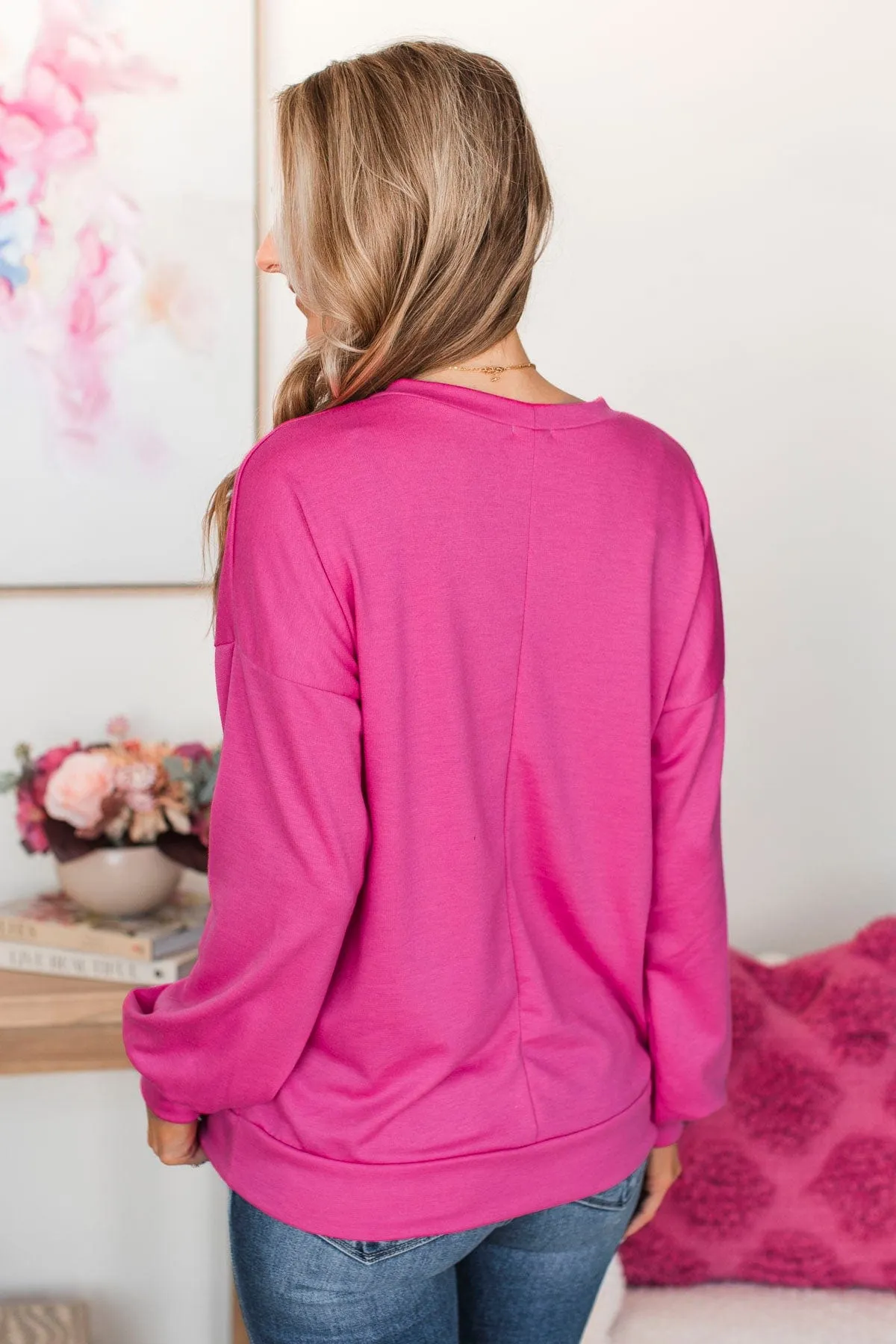 Fuchsia Knit Top for Loving Memories