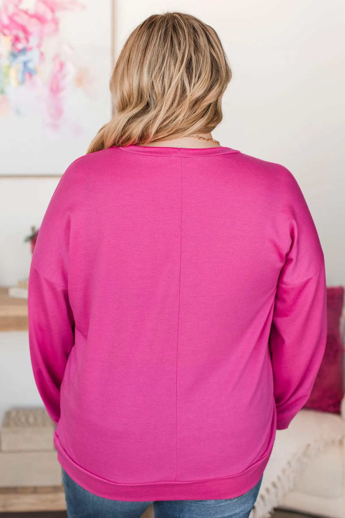 Fuchsia Knit Top for Loving Memories