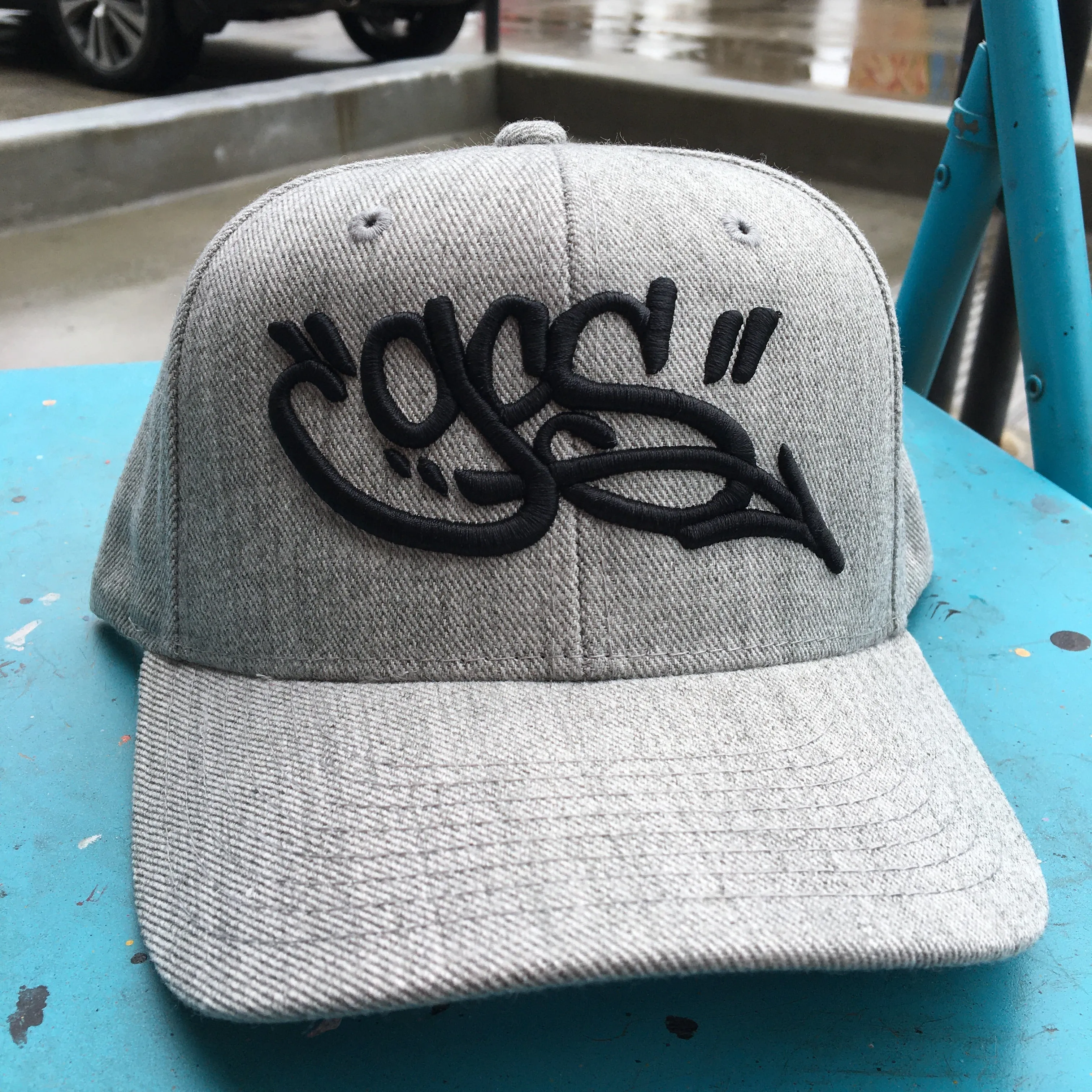 GCS Curved Bill Logo Hat (ath grey)