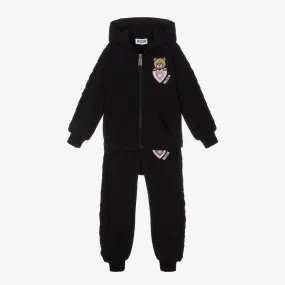 Girls Black Teddy Tracksuit