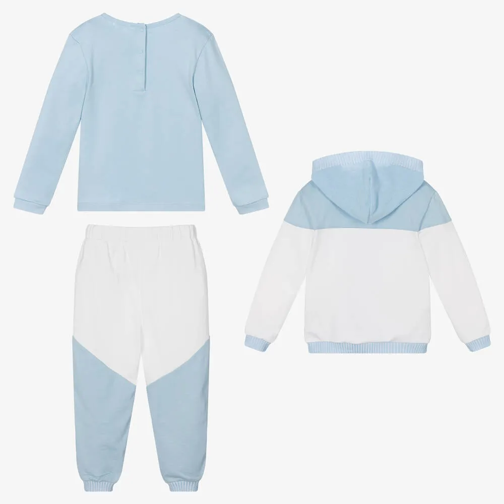 Girls Blue & White Tracksuit