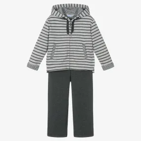 Grey Cotton Tracksuit for Girls