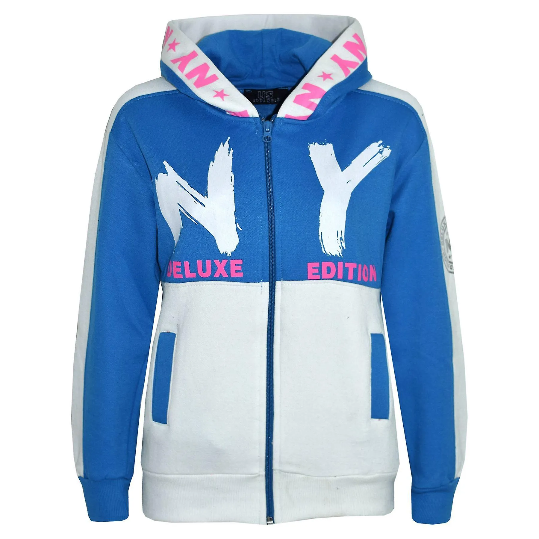 Girls NY Deluxe Edition Print Contrast Panelled Tracksuit