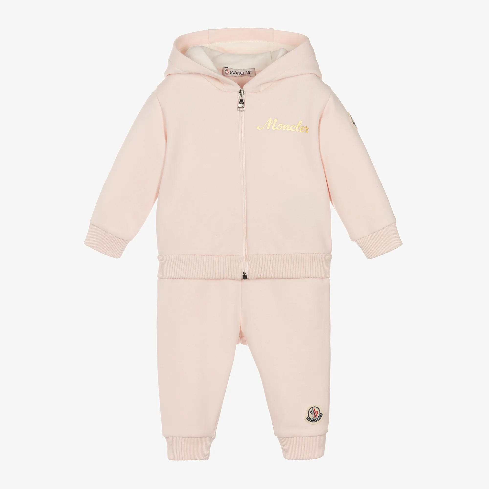 Girls Pink Cotton Tracksuit