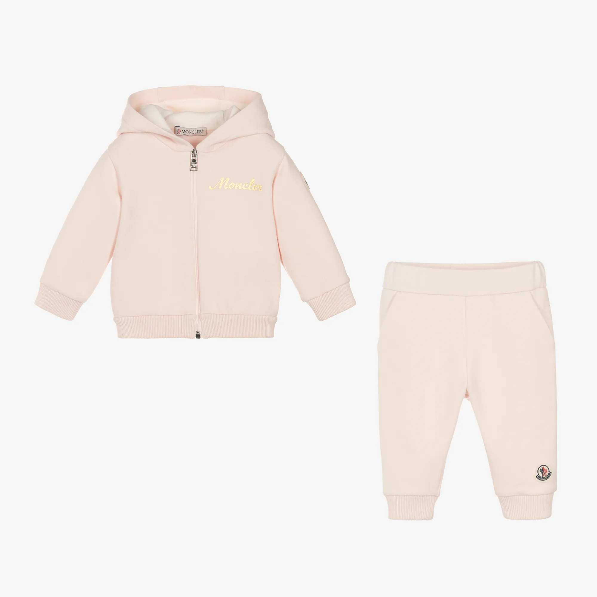 Girls Pink Cotton Tracksuit