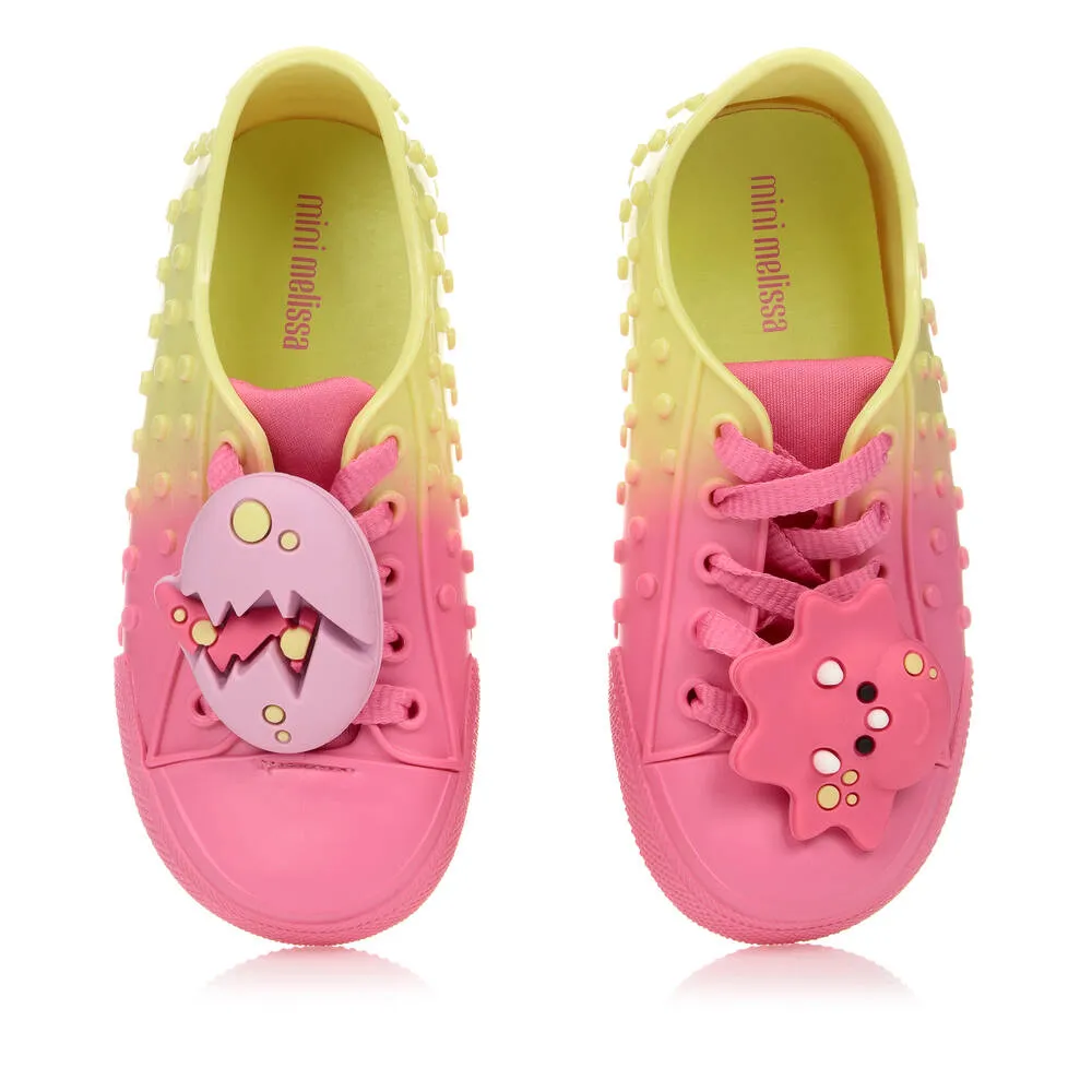 Girls Pink Dino Jelly Trainers