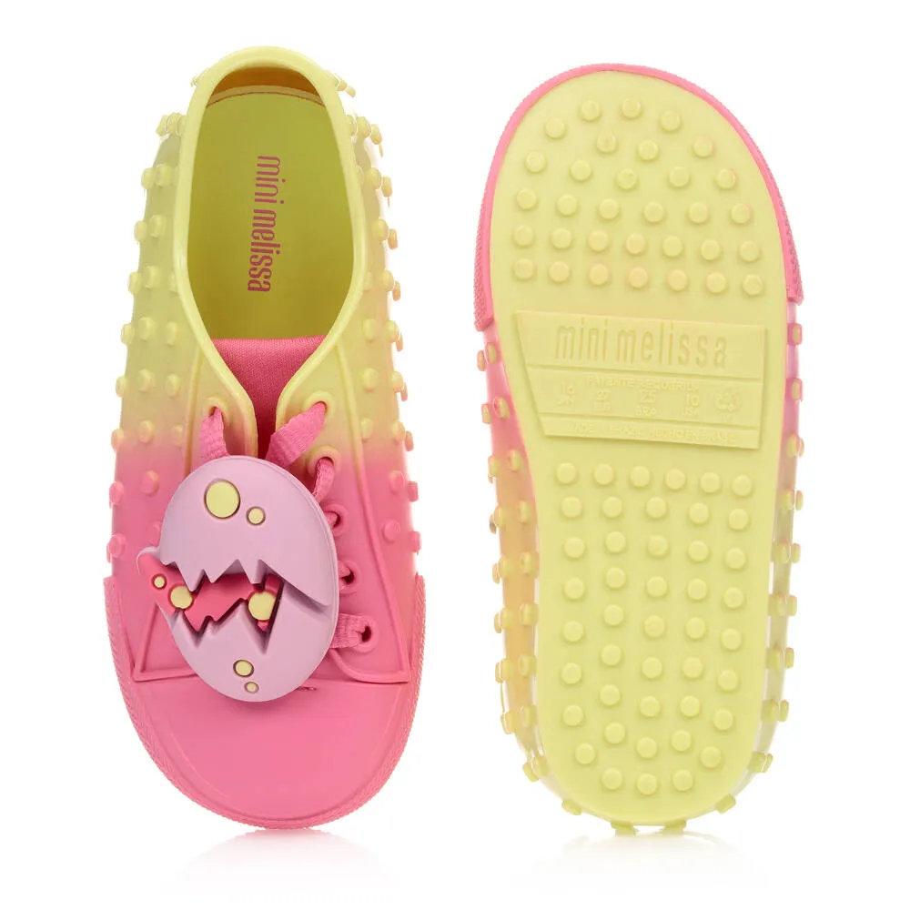 Girls Pink Dino Jelly Trainers