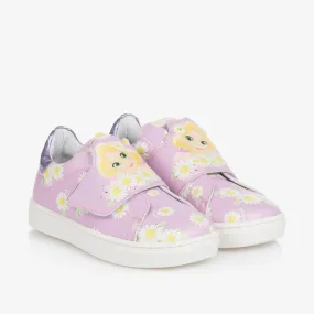 Girls Purple Disney Velcro Trainers