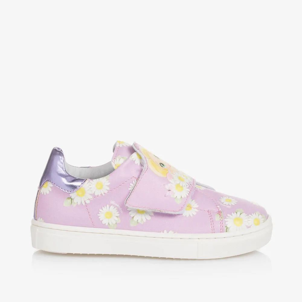 Girls Purple Disney Velcro Trainers