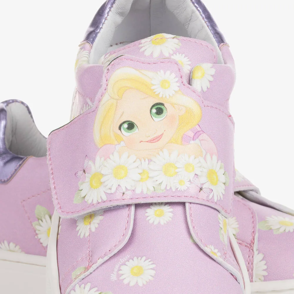 Girls Purple Disney Velcro Trainers