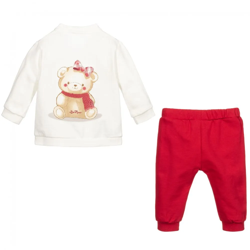 Girls Red & White Tracksuit