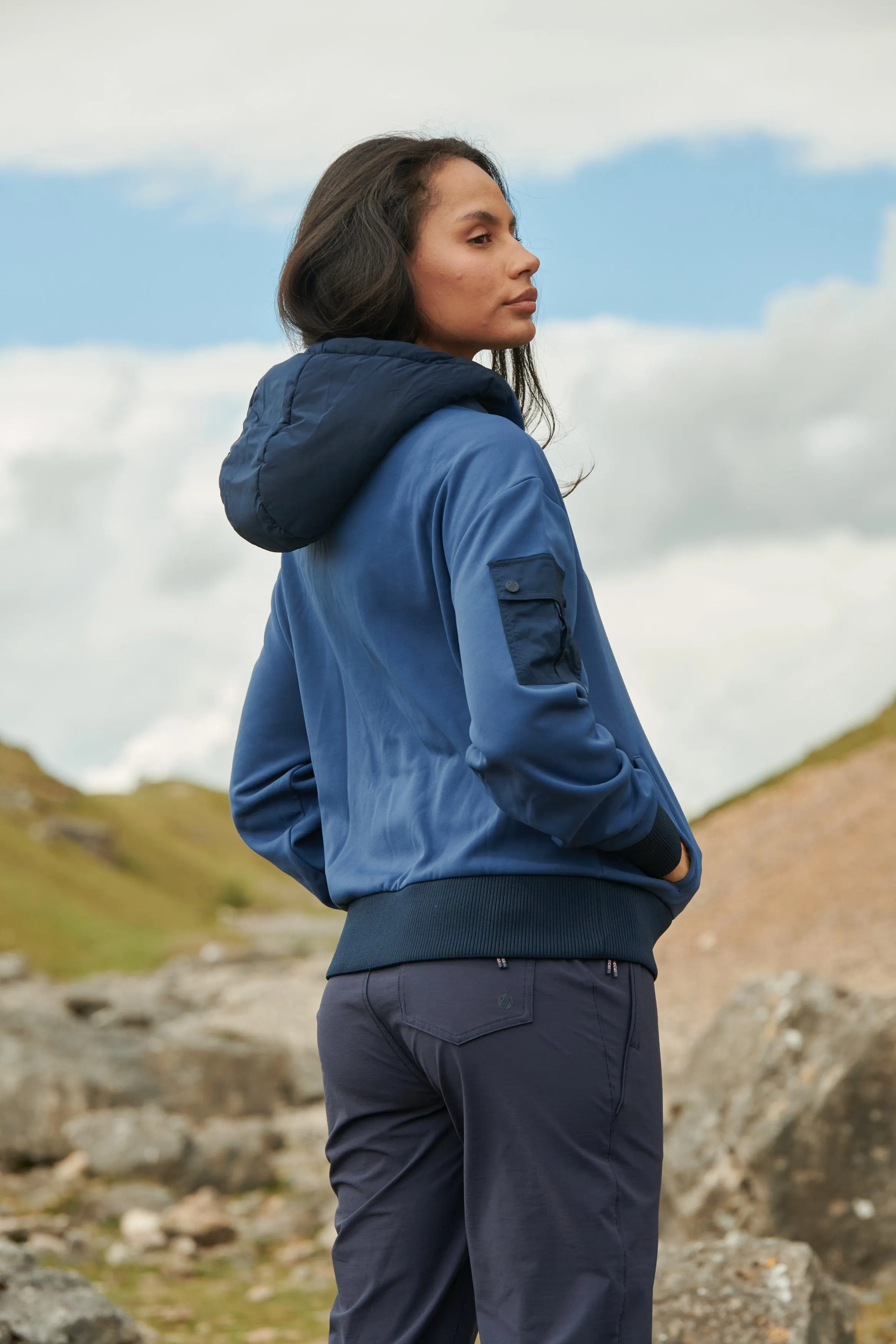 Steel Blue Go Explore Hoodie