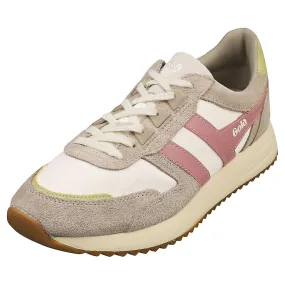 Gola Chicago Women's Fashion Sneakers Off White Green.