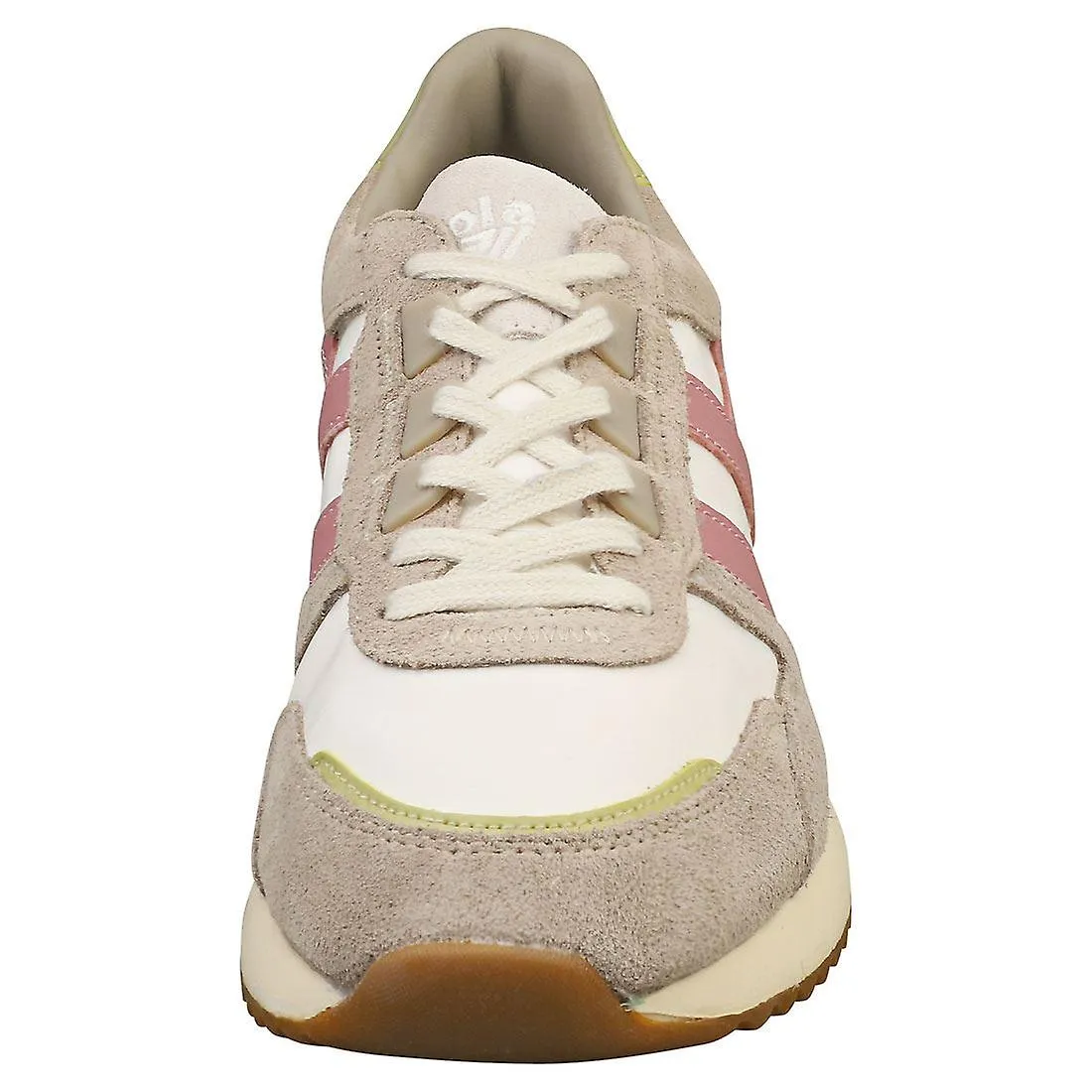 Gola Chicago Women's Fashion Sneakers Off White Green.