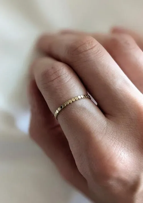 Beaded Gold Ring by Layer the Love