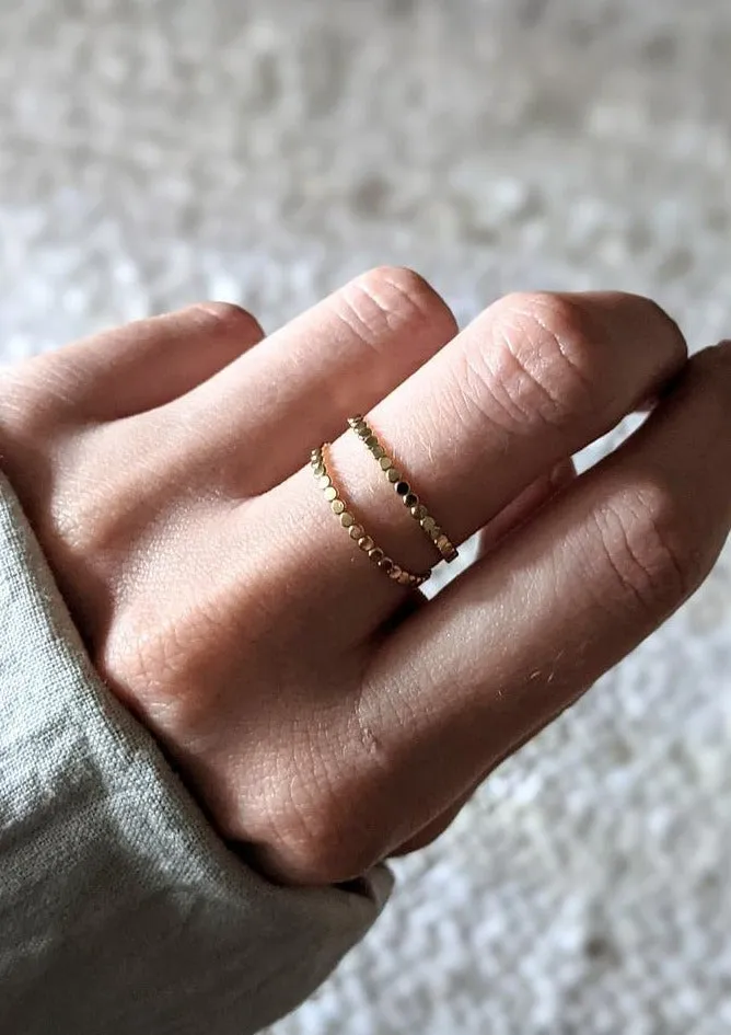 Beaded Gold Ring by Layer the Love