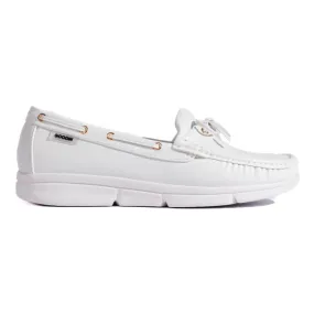 Comfortable white women's moccasins by Goodin