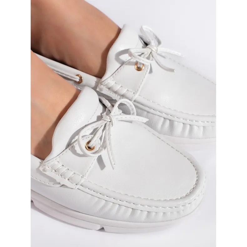 Comfortable white women's moccasins by Goodin