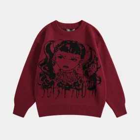 Gothic Doll | High Street Graphic Knit Jumper