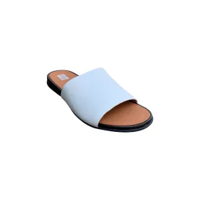 White Leather Pool Slide