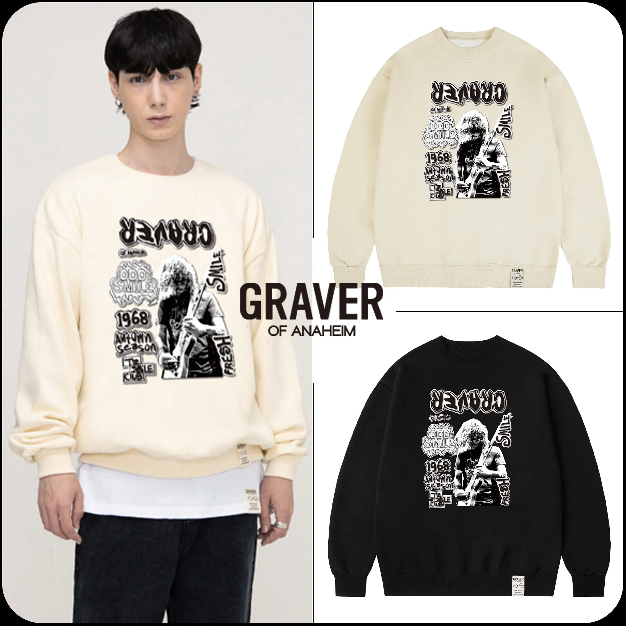 GUITARIST PUNK SWEATSHIRT by GRAVER