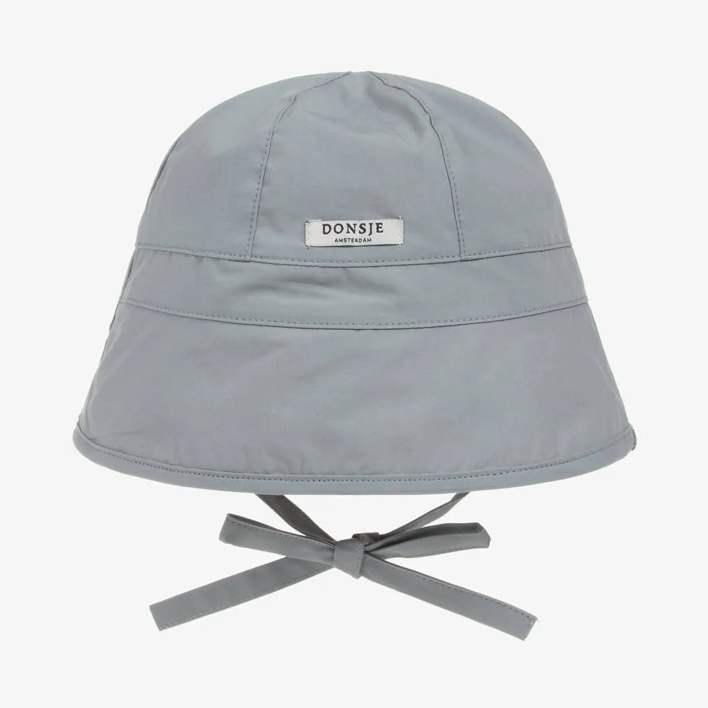 Grey Cotton Baby Sun Hat