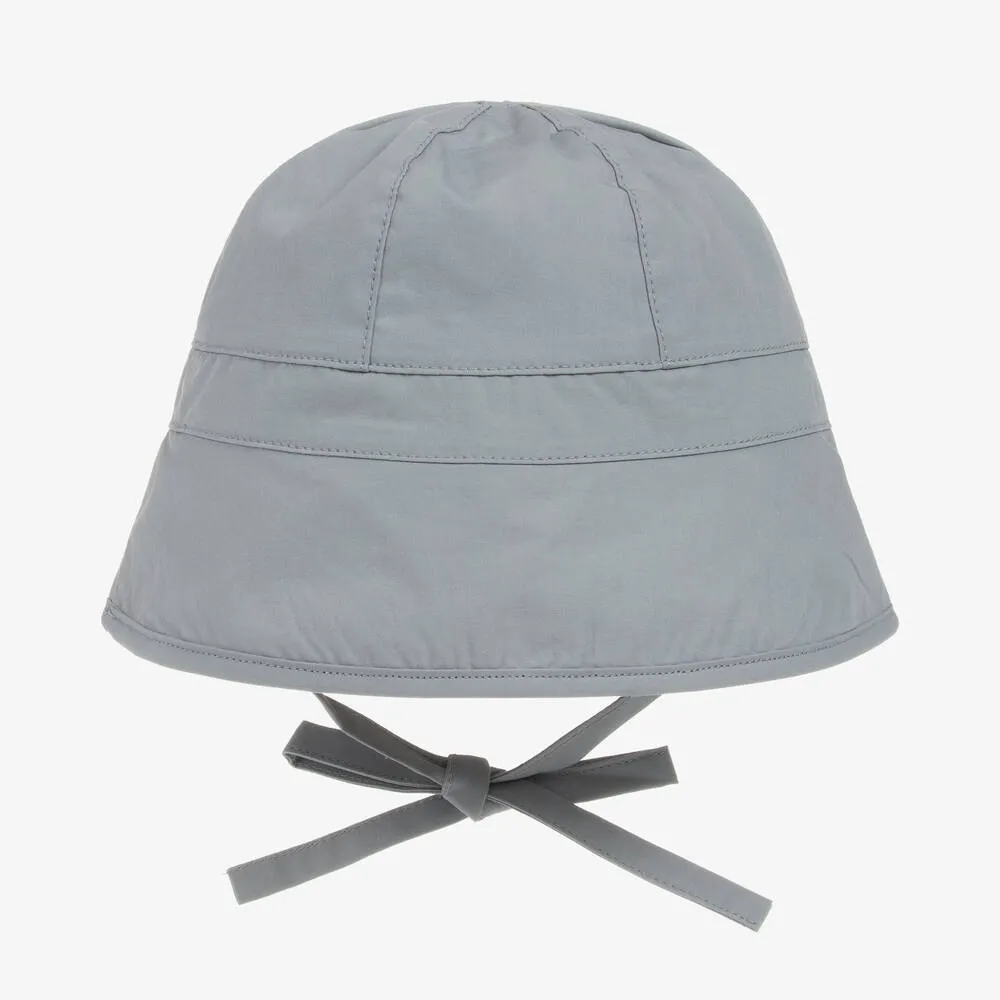 Grey Cotton Baby Sun Hat