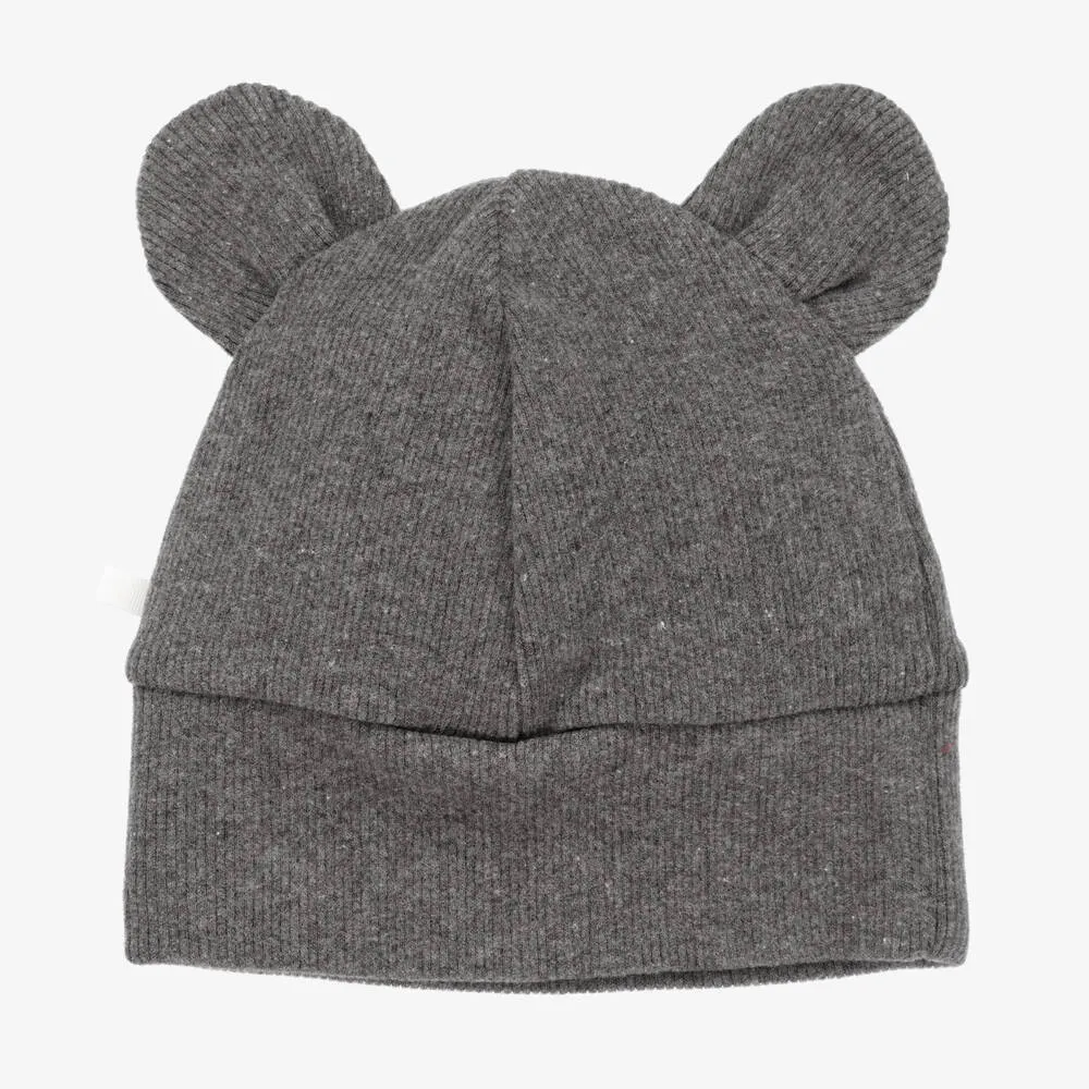 Grey Cotton Ears Baby Hat