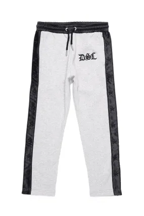 Grey Joggers with Elasticated Waist and Star Sides