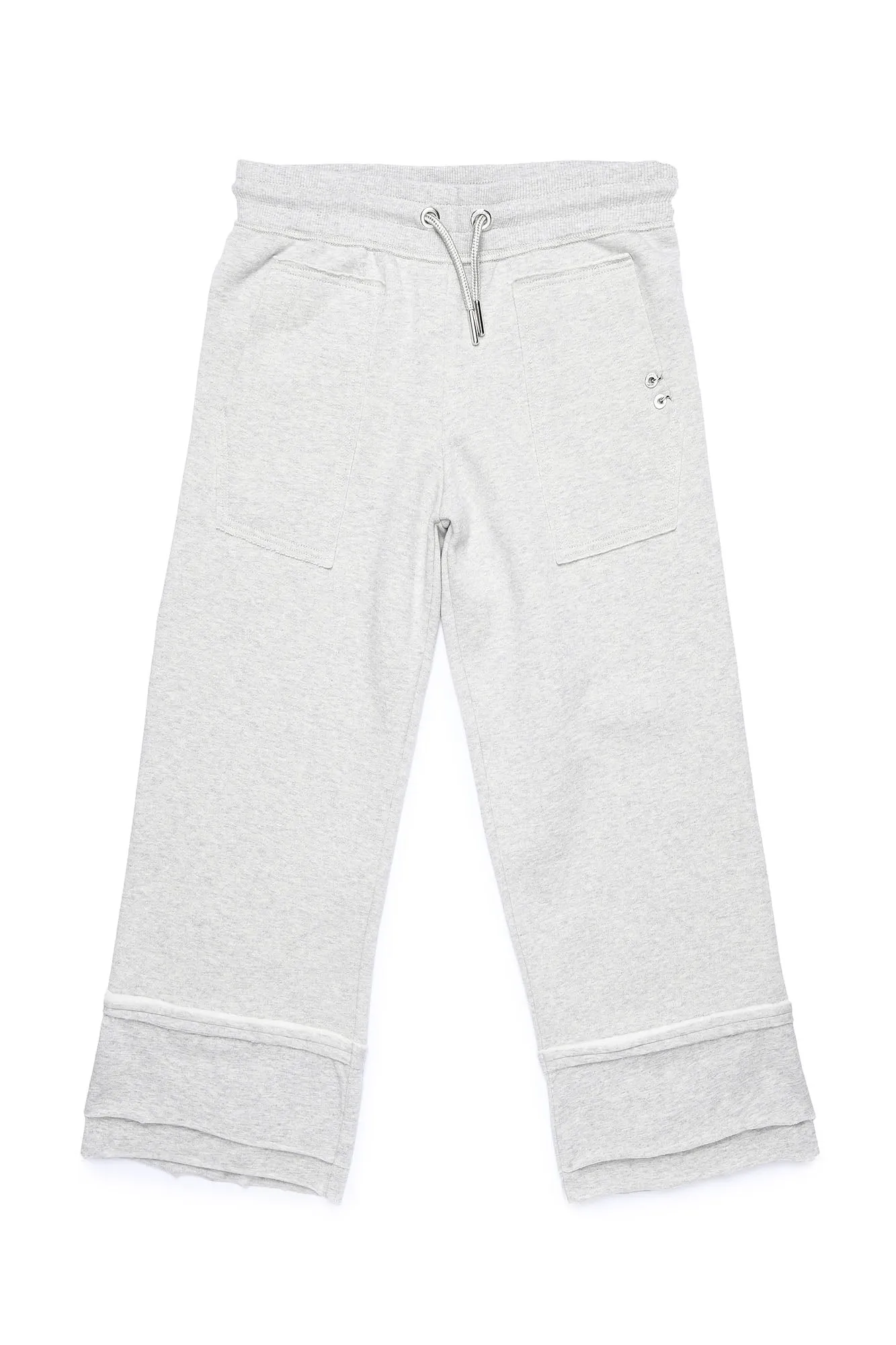 Grey Joggers with Stitching Design