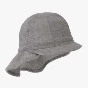 Grey Organic Cotton Sun Hat