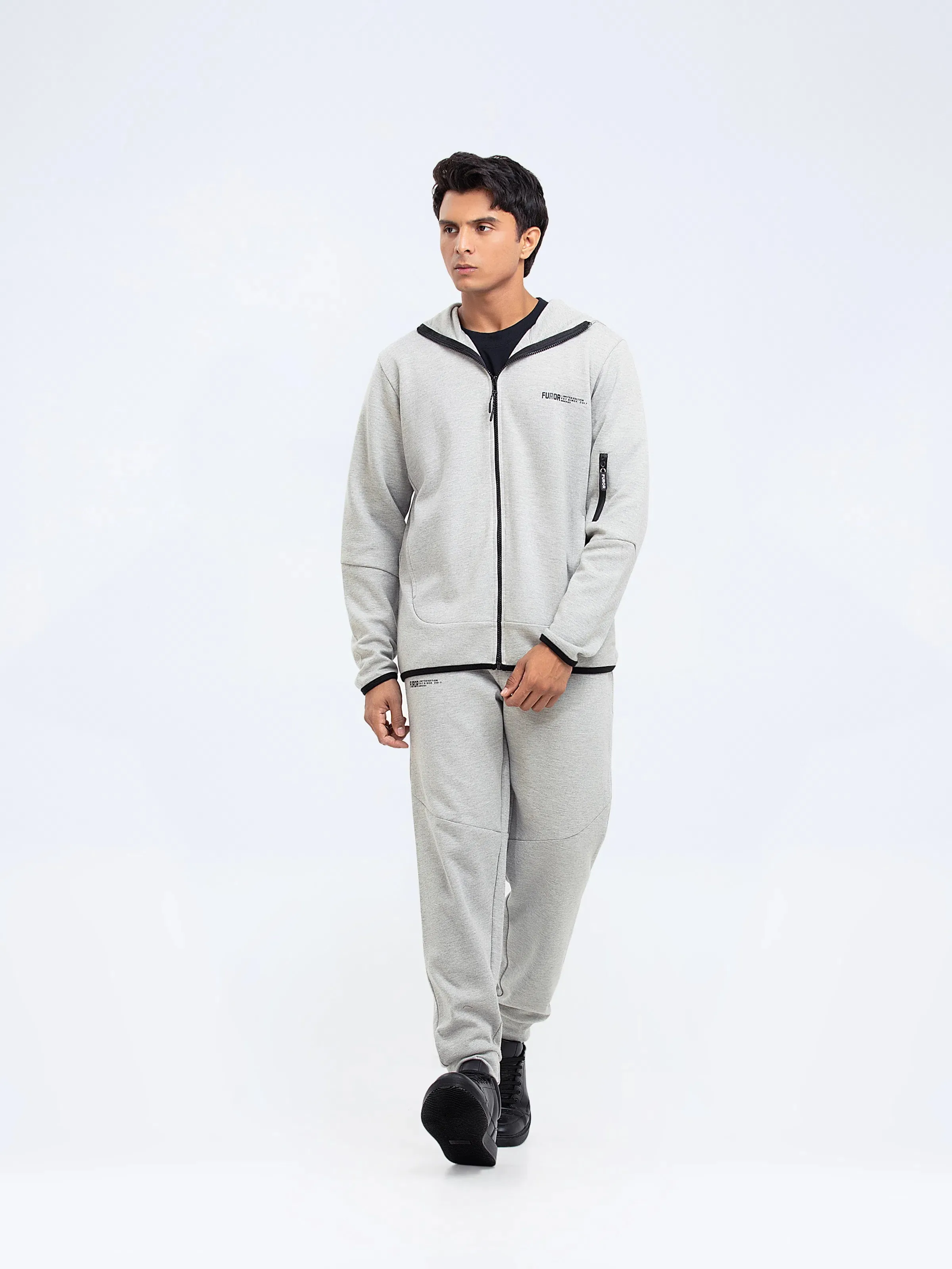 Grey Regular Fit Jog Pant | Tracksuit - FMBTKS24-015