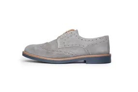 Gray Suede Lace-Up Men's Shoe