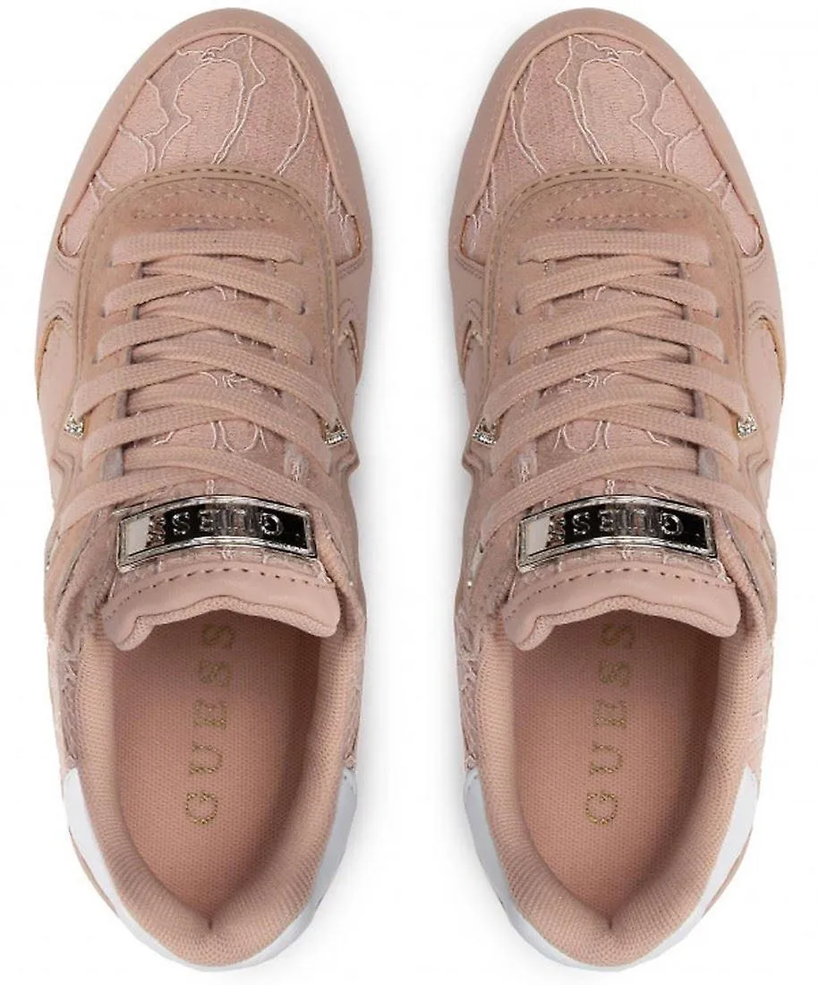 Harinna Blush Gold Mujer Faux Leather Platform Trainers-41