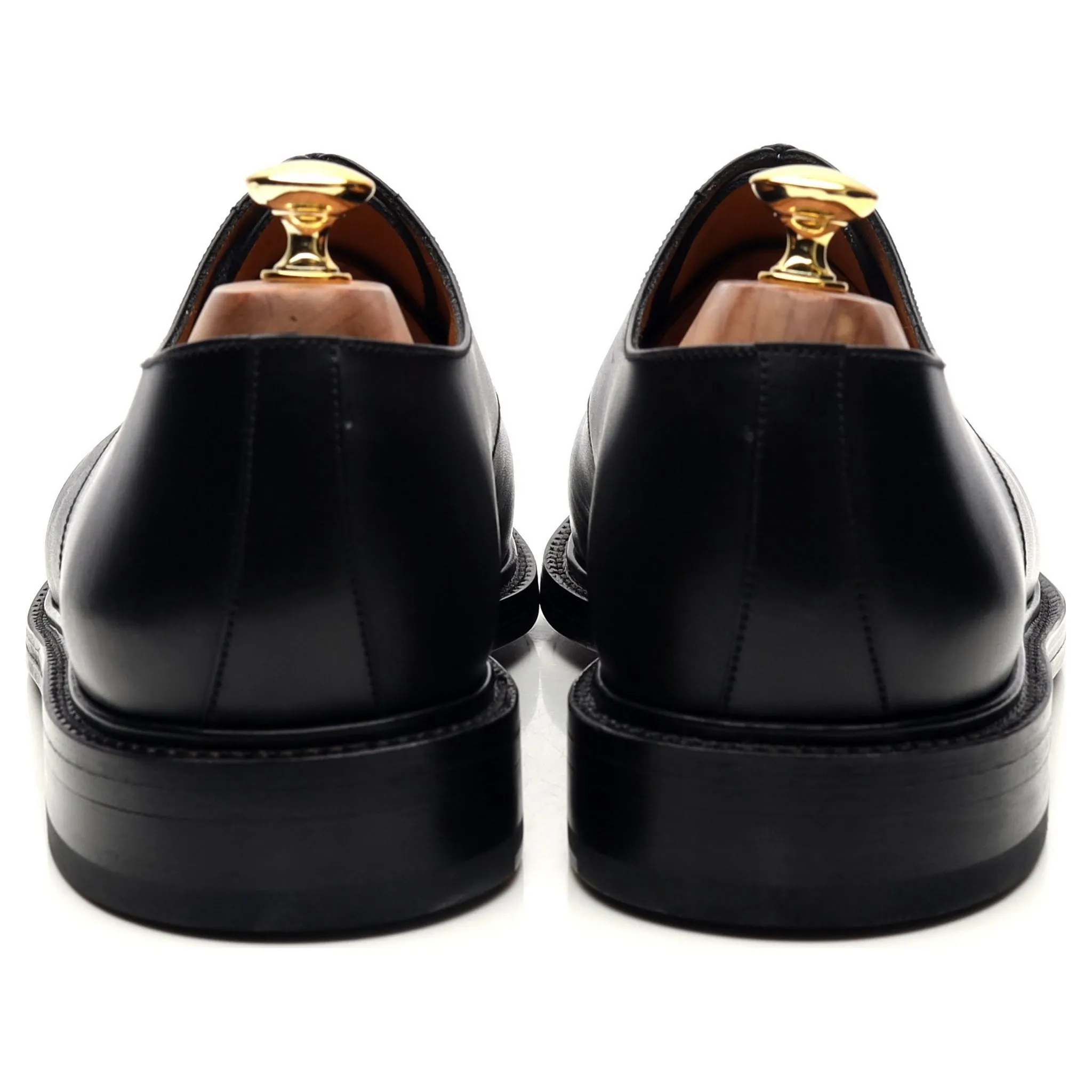 'Half-Hunt' Black Leather Split Toe Derby 10 D UK 10.5