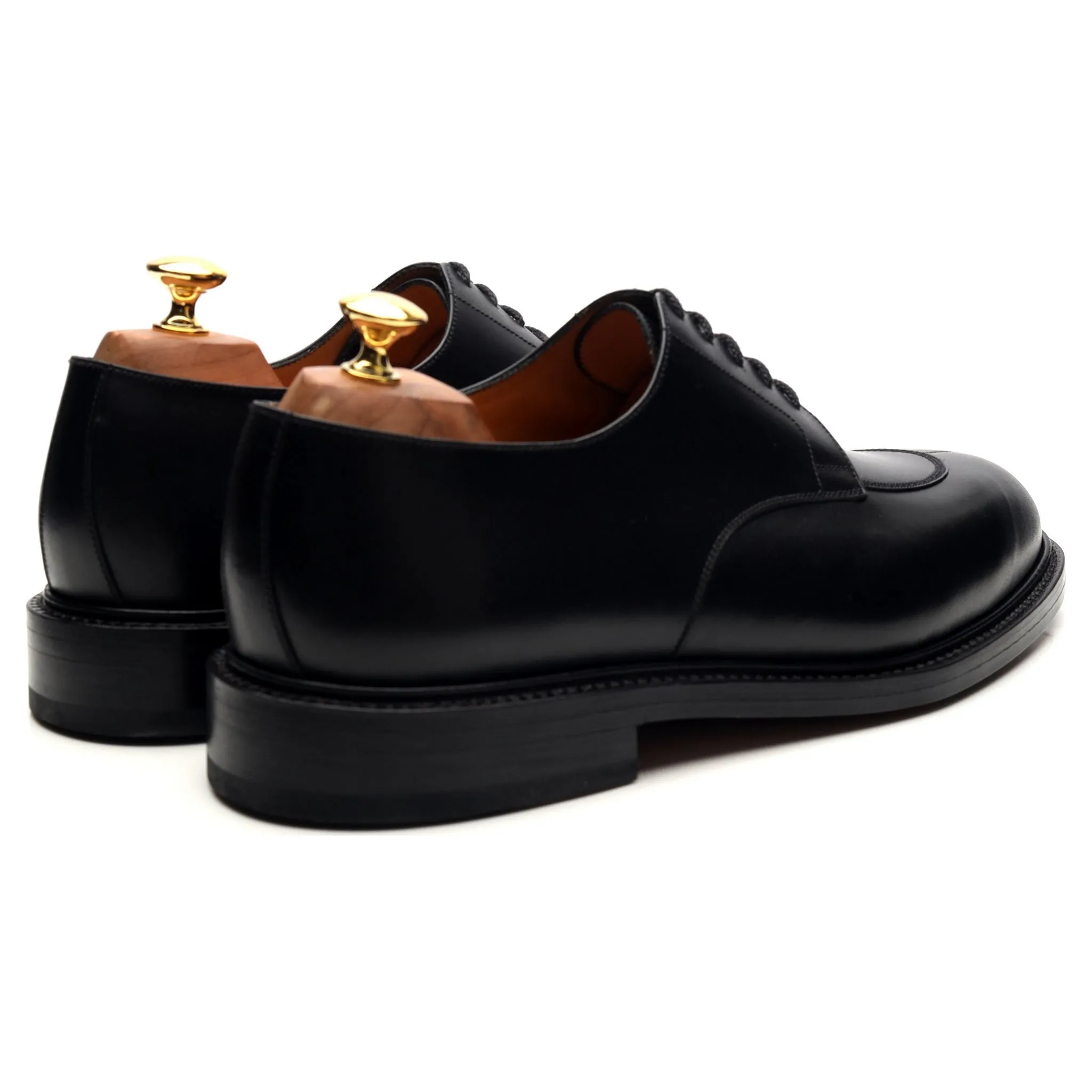 'Half-Hunt' Black Leather Split Toe Derby 10 D UK 10.5