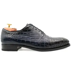 Blue Genuine Crocodile Oxfords