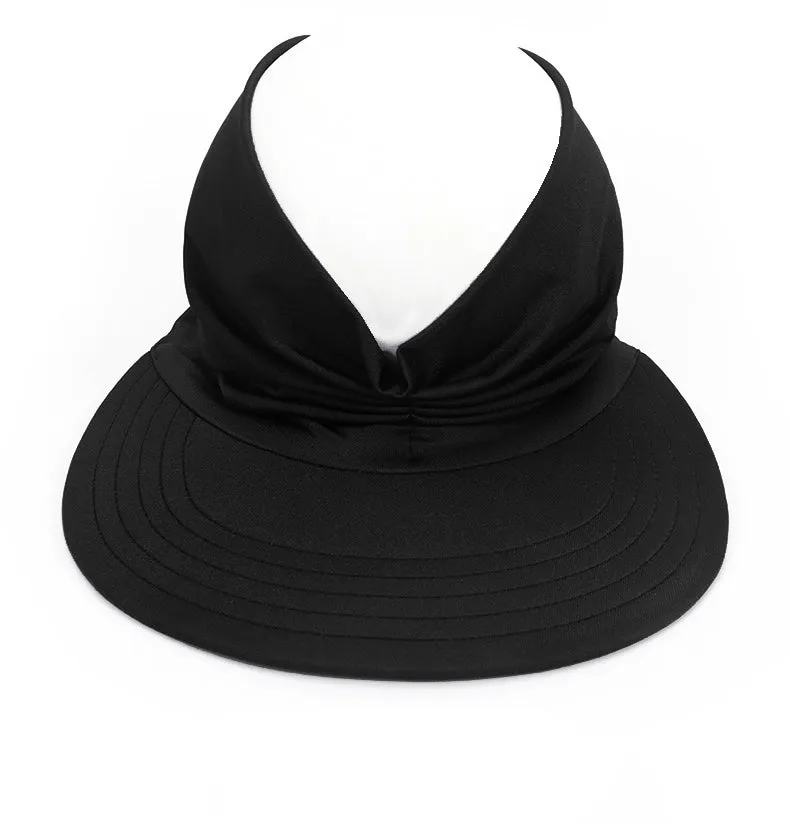 Haute Edition Women Ruched Stretchy Headband Sun Visor Hat