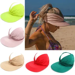 Haute Edition Women Ruched Stretchy Headband Sun Visor Hat