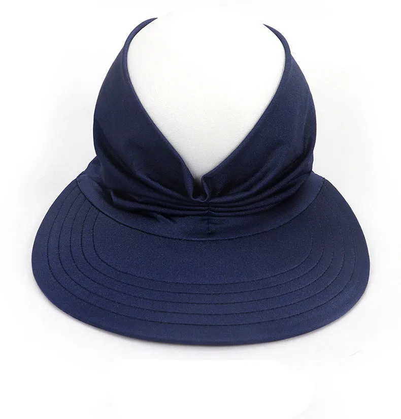 Haute Edition Women Ruched Stretchy Headband Sun Visor Hat