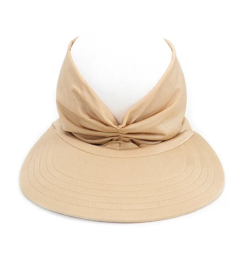 Haute Edition Women Ruched Stretchy Headband Sun Visor Hat