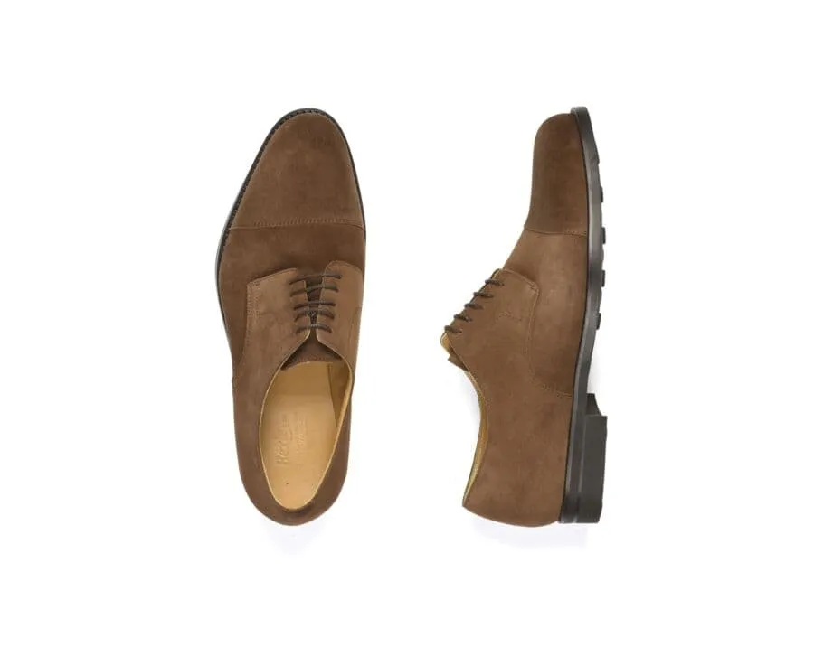 Havana Suede Derby Shoes - Rubber outsole - MAYFAIR CLASSIC GOMME CITY