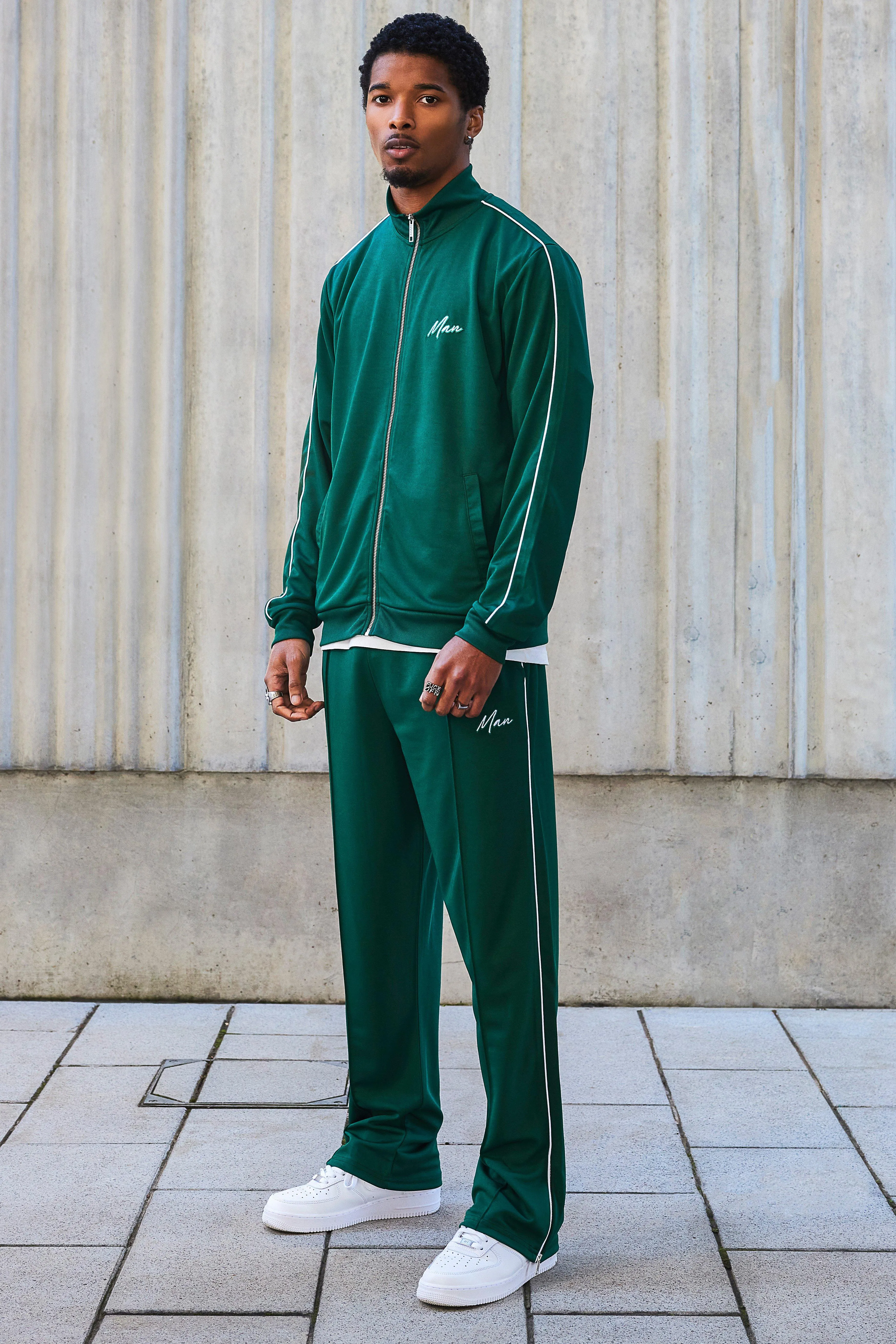 Heavyweight Tricot Man Funnel Neck Tracksuit 